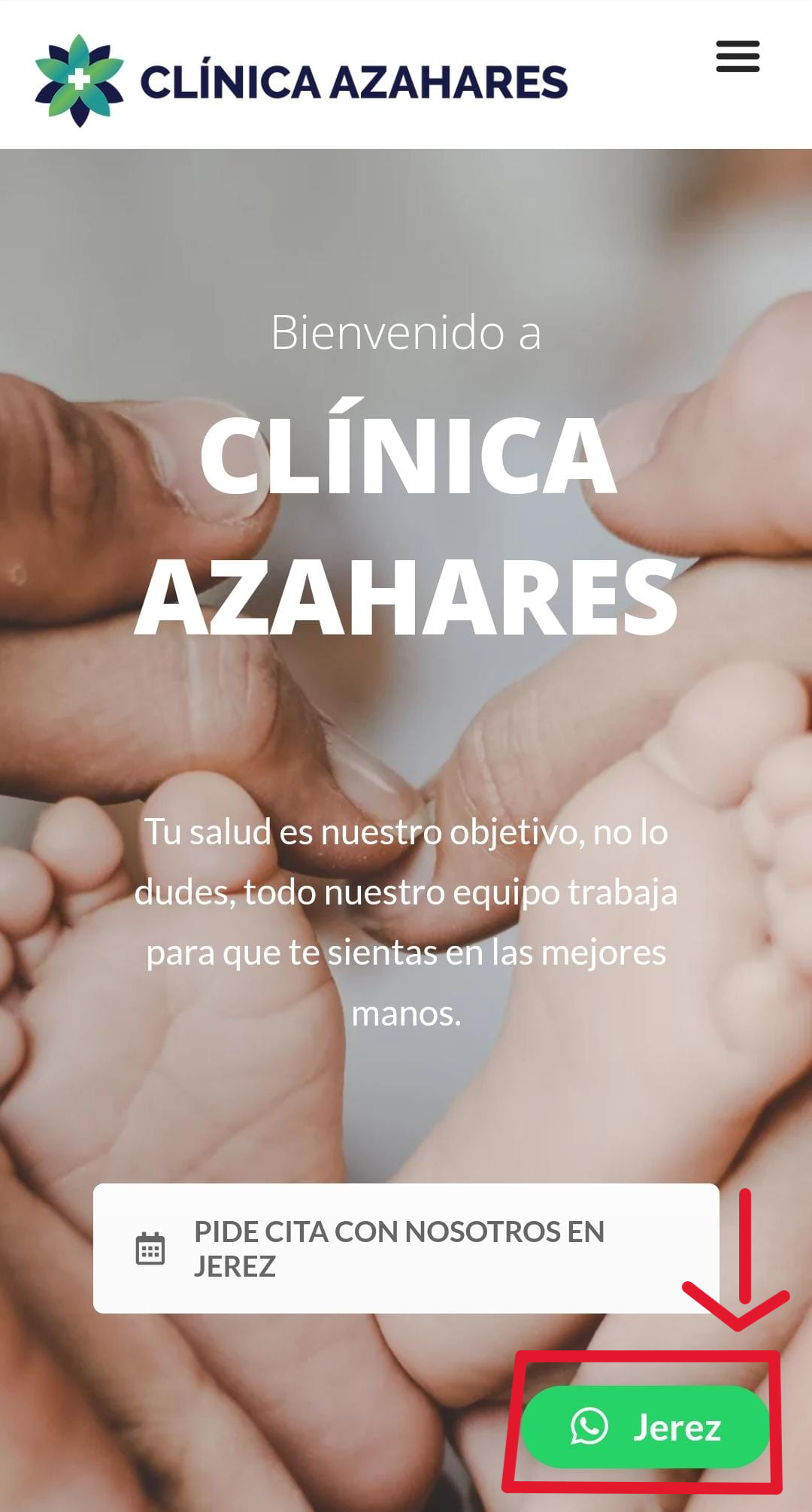 Clinica azahares movil whatsapp